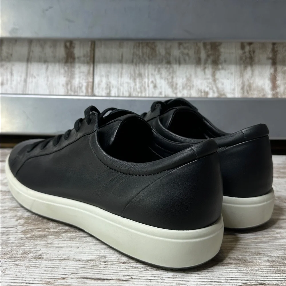 ECCO Soft 7 City Sneakers Men’s EU 47 US 13-13.5 Black Leather Low Top Shoes